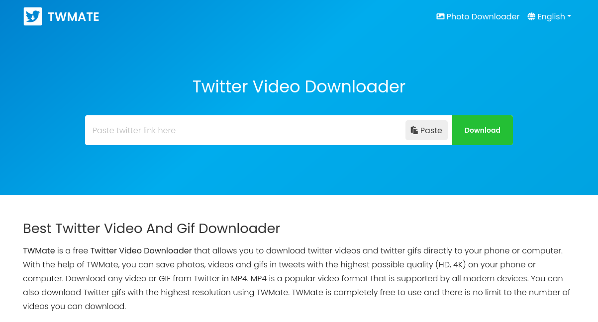 Twitter downloader - TWMate